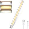 DFGOTOP Luce Armadio LED con Sensore di Movimento, lampada led Ricaricabile Senza Fili con Striscia Magnetica Adesiva, Lampada Notturna Magnetico USB Per Scale (160LED-40CM-1)