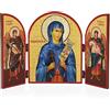 NKlaus Icona Paraskeva Santa Martire Trittico Legno 25x16cm Cristiano 13800