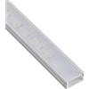ledomec Profilo LED sottile in alluminio (14 x 7 mm) in argento con copertura (2 m argento - copertura opaca)