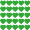 QUARKZMAN Cuore in Feltro Pom Pom Cuori per Decorazioni Creazione San Valentino 3cm x 3cm per Decorazioni Domestiche Feste Artigianato Arte, Verde, Confezione da 100