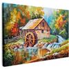 MuchoWow© Stampa Su Tela Decorazioni Pareti Canvas Grandi Dimensioni Quadri | 60x40 cm - Con Cornice Moderni Quadro Soggiorno Foto Camera Da LettoPaesaggio - Pittura - Casa - Arte - Autunno