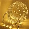 XUNATA 25m Striscia LED Rotonda Flessibile, AC 220 V Luce Corda Giallo, Nastro Trasparente Impermeabile IP65, illuminazione a 360 ° per Decorazioni Esterne