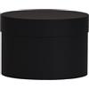 Aucomptoirdesboites Scatola per cappelli di lusso 26 cm in cartone forte nero (nero, 26 cm)