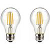 ANTYX E26 / E27 LED Lampadine Calde Bianche 270 0K 2W 3V A60 A19 Base a Vite Standard di Edison 20W equivalente per luci solari all'aperto, Confezione da 2