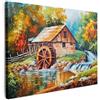 MuchoWow© Stampa Su Tela Decorazioni Pareti Canvas Grandi Dimensioni Quadri | 40x30 cm - Con Cornice Moderni Quadro Soggiorno Foto Camera Da LettoPaesaggio - Pittura - Casa - Arte - Autunno