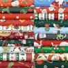EDGEAM 20 Pezzi Tessuto Cotone 25x25cm Stoffa Patchwork Multicolore Tessuti per Cucito Tessuto Fai da te (Natalizi Rosso Verde)