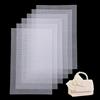 Songella Fogli di Rete di Plastica Fogli di Tela a Maglie Bianco Rete per Borse Uncinetto 6 Pezzi 20x32cm per Maglia Uncinetto Ricamo