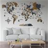 WoodLeo Mappamondo in legno (in italiano) - Decorazione murale in 3D - Dimensioni della mappa (M, L, XL) Idea regalo per ogni occasione - Arte da parete per la casa