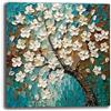 Printerland Quadro Moderno QUADRATO Camera da letto ALBERO della VITA Astratto Quadri moderni soggiorno da Parete XXL grande Stampa su tela Canvas Decorazione Murale muro (7, 70x70 cm, Canvas intelaiato)