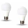 V-TAC Lampadina LED E27 9W A60 3 Step Dimmerabile 4000K (Blister 2 Pezzi)