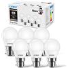 LVWIT Lampadine LED Attacco B22 Forma G45, 5W Equivalente a 40W, Luce Bianca Fredda 6500K, Flusso Luminoso 470LM, Risparmio Energetico, Non Dimmerabile, Pacco da 6 Unità
