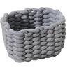 Rieoany Cesto Portaoggetti in Corda di Cotone Intrecciata, Piccolo Contenitore Quadrato per Armadio, Bagno e Cucina, Grigio