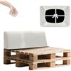 SYLC Impermeabili Fodere Per Cuscini Pallet Da Esterno, Elastico Terciopelo Copri Cuscini Per Bancali, Protezione Per Mobili Divano Giardino Lavabile (Ivory,Back 120×40×10/20cm)