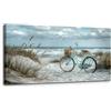 MHARTK66 Quadri Moderni Soggiorno Grandi, 50x100 cm Stampe da Parete Bicicletta da Spiaggia, Quadro Camera da Letto Su Tela Decorazioni Parete Bagno Cucina Ufficio Sala Da Pranzo
