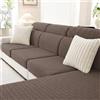 Ystyle Copriseduta Divano (1 Posto Grande, Caffè Chiaro) | Universale Copricuscini Per Divani, Tessuto Elasticizzato Geometrico, Protezione Antigraffio, Antiscivolo, Lavabile