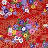 aufodara Auffodara Tessuto di cotone al metro, stampato bronzante, cucito, 145 cm di larghezza (rosso, F, 50 x 145 cm)