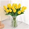 Generic 14 Tulipi Artificiali, Fiori Artificiali con Steli Finti, Tulipi in PU con Sensazione Reale, Bouquet di Tulipi per Pasqua, Primavera, Matrimonio, Centrotavola, Composizione Floreale, Decorazione per