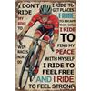 DOODLREAM Targa in metallo vintage con scritta I Ride To Escape This World, poster retrò regalo per stanza, garage, decorazione da parete per uomo, 20 x 30 cm, regalo di compleanno o Natale