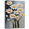 Printerland Quadro Moderno Soggiorno FIORI Margherita Astratto Quadri moderni da Parete XXL grande Stampa su tela Canvas Decorazione Murale muro Arredo Camera da letto Cucina (2, 50x70 cm)