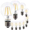 SUNSEED 10x Lampadina E27 Filamento LED 5W Goccia A60 600 Lm Luce Calda 2700K, 48W Equivalente