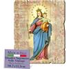 F.LLI BONELLA FRATELLI BONELLA - Quadro Maria Ausiliatrice Sagomato Vintage - Legno di Pioppo Spessore 8mm - Quadro Religioso per Camera Da Letto, 10.7 x 13.3 cm - Made in Italy