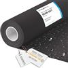 DreamRoots Tessuto Impermeabile al Metro Esterno, Nero, 5 m | Stoffa impermeabile per esterno, tessuto idrorepellente, 160 cm, 220 g/m² 600D, cuscini, tende, tela cerata