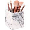 TABHOUKIT Portaspazzolino in marmo naturale, lilla, 8,5 x 8,5 x 10 cm | Portaspazzolino elettrico, organizer da bagno, per pennelli da trucco, utensili, lavandino del bagno, accessori da toeletta