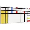 Generico Piet Mondrian - Composizione con rosso, giallo e blu - stampa su tela con telaio in legno - 80x40 cm