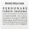 VELORAH Regole della Casa in Legno Bianco con Dedica, Decorazione da Appoggio e da Appendere per Interni, Idea Regalo Famiglia, Coppia e Casa Nuova, Made in Italy
