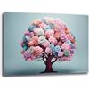 Printerland Quadro Moderno Camera da letto ALBERO della VITA Celeste Rosa Astratto Quadri moderni soggiorno da Parete XXL grande Stampa su tela Canvas Decorazione Murale muro Arredo Salone (9, 30x40 cm)
