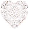 shaojian Decorazione da parete in legno, unica e intagliata, pannelli decorativi da parete in legno, 30 x 30 cm, rustico, motivo floreale, bianco invecchiato, decorazione artistica da parete per casa,