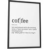 Papierschmiede® Definizione Coffee, A3 Poster per salotto, camera da letto, cucina, soggiorno, Stampe da parete regalo Decorazione da parete frase inglese, senza cornice