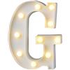 KINGCOO Numero Lettere Decorative,KINGCOO Bianco Caldo LED Lettera Luminosa Accende Luci Dell'alfabeto A batteria per L'attaccatura Parete Decorativa Festival Natale Festa Nuziale Compleanno(G)