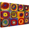 Wallazz Quadri Moderni Soggiorno Riproduzione Quadri famosi su tela - 100% Made in Italy - Wassily Kandinsky - Prova di colore studio colore - Quadro Camera da Letto - Qualità Artigianale - 70x100cm
