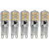 JANDEI - Confezione da 5 lampadine LED, G9, potenza 2,5 W, 350 lumen, 220 V CA, (equivalenti a 20W alogene), luce bianca neutra 4200 K, Ø16, lunghezza 48 mm, non dimmerabile, per interni