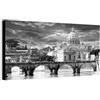 Wallazz Quadro su Tela Lazio - Quadri Moderni Soggiorno - Roma, Colosseo, Trastevere, Ponte Milvio - Stampa su Tela - Quadro Moderno Soggiorno 50x100cm