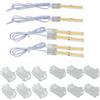 SHAOYAYAZHANG Connettore COB LED a 2 Pin da 8 mm con Terminale di Estensione, 12 Pezzi Senza Saldatura per Strisce Luminose Impermeabili e Non Impermeabili
