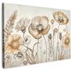 MuchoWow© Quadro Su Tela Grandi Dimensioni Quadri Moderni Soggiorno Stampa | 30x20 cm - Di Foto Decorazione Camera Letto Da Parete Con Cornice Dipinti Fiori - Beige - Natura - Illustrazione