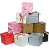 GP SUP Confezione regalo con coperchio e nastro per regalo, 12 pezzi, multicolore, 10,2 x 10,2 x 10,2 cm