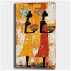 Printerland Quadro Soggiorno moderno Etnico Donne Africane Stampa su tela Canvas Astratto Camera da Letto (1, 40x70 cm, Canvas intelaiato)