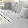 Ystyle Copriseduta Divano Elasticizzato, Universale Copricuscini Divano, Sofa Seat Cover, Copri Seduta Divano Antigraffio, Copridivano Cuscini, Coprisedile Divano (1 Posto*2, Grigio Argento)