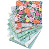 Generic CraftsFabrics 8 pezzi (40cm x 50cm) Scampoli di Tessuto Fat Quarters con Stampa Floreale Bundle 100% Cotone Tessuto Pretagliato Bundle per Trapuntatura, Patchwork, Arti e Mestieri, Abbigliamento