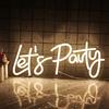 Wanxing Lets Party Neon Sign Let's Party Led Sign Dimmerabile Neon Lights Decorazioni al neons per feste, feste di compleanno, decorazioni da parete per camera da letto