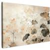 MuchoWow© Stampe Su Tela Quadro Soggiorno Quadri Camera Da Letto Moderni | 120x80 cm - Accessori Salotto Poster Da Parete Con Cornice Decorazione Muro Fiori - Japandi - Wabi-Sabi