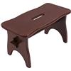 Creative Deco Sgabello Basso in Legno, Gradino e Poggiapiedi | Legno naturale, 38 x 19 x 21 cm, sgabello basso, gradino da cucina, poggiapiedi, supporto per piante