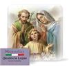 F.LLI BONELLA FRATELLI BONELLA - Quadretto da Appoggio con Sacra Famiglia - Quadretto in Legno Sagomato con Scatola Regalo - Soprammobile Religioso 10x10 cm