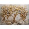 Lupia Quadro su Tela Canvas Prime ALBERO DORATO 50x70 cm, Albero della Vita | Stampa artistica pronta da appendere, telaio legno 1,6 cm, per soggiorno camera da letto capezzale ufficio