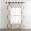 Mesnt Tende Trasparenti per Esterni, Tenda a rete semitrasparente con motivo a foglie, 2 Pannelli per Salotto per Finestra Decorazione, Poliestere, Marrone, 132 x 214 cm (LxA)