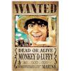Grupo Erik: Poster One Piece - Monkey Luffy Wanted | Cappello di Paglia, 61 x 91,5 cm, Carta lucida e incorniciabile