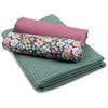 VmG-Store Set di tessuto piqué a nido d'ape + cotone VmG-Store, tessuto a nido d'ape coordinato ai colori, tessuto 100% cotone, certificazione Tex Standard 100 (Set Flower Power57)